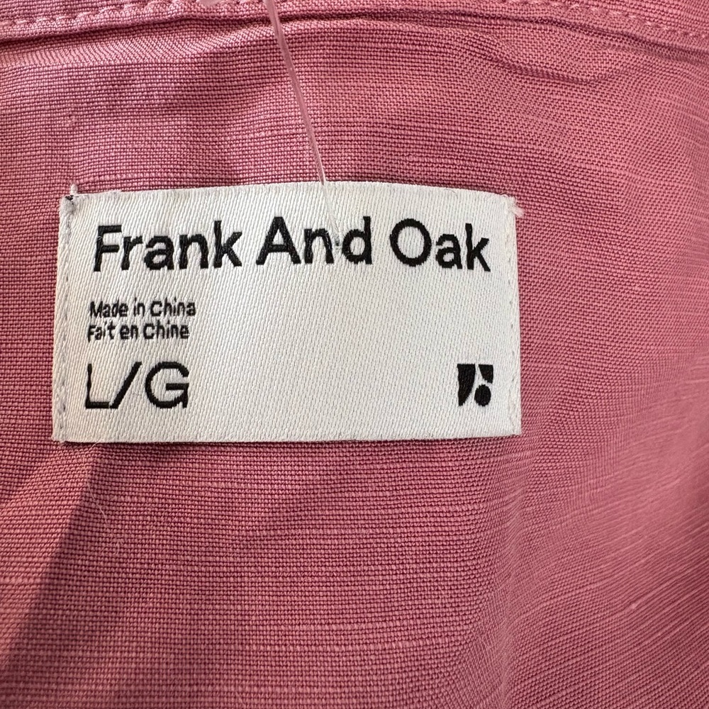 Frank and Oak Rose Cropped Button Up Size Large - Picture 3 of 4